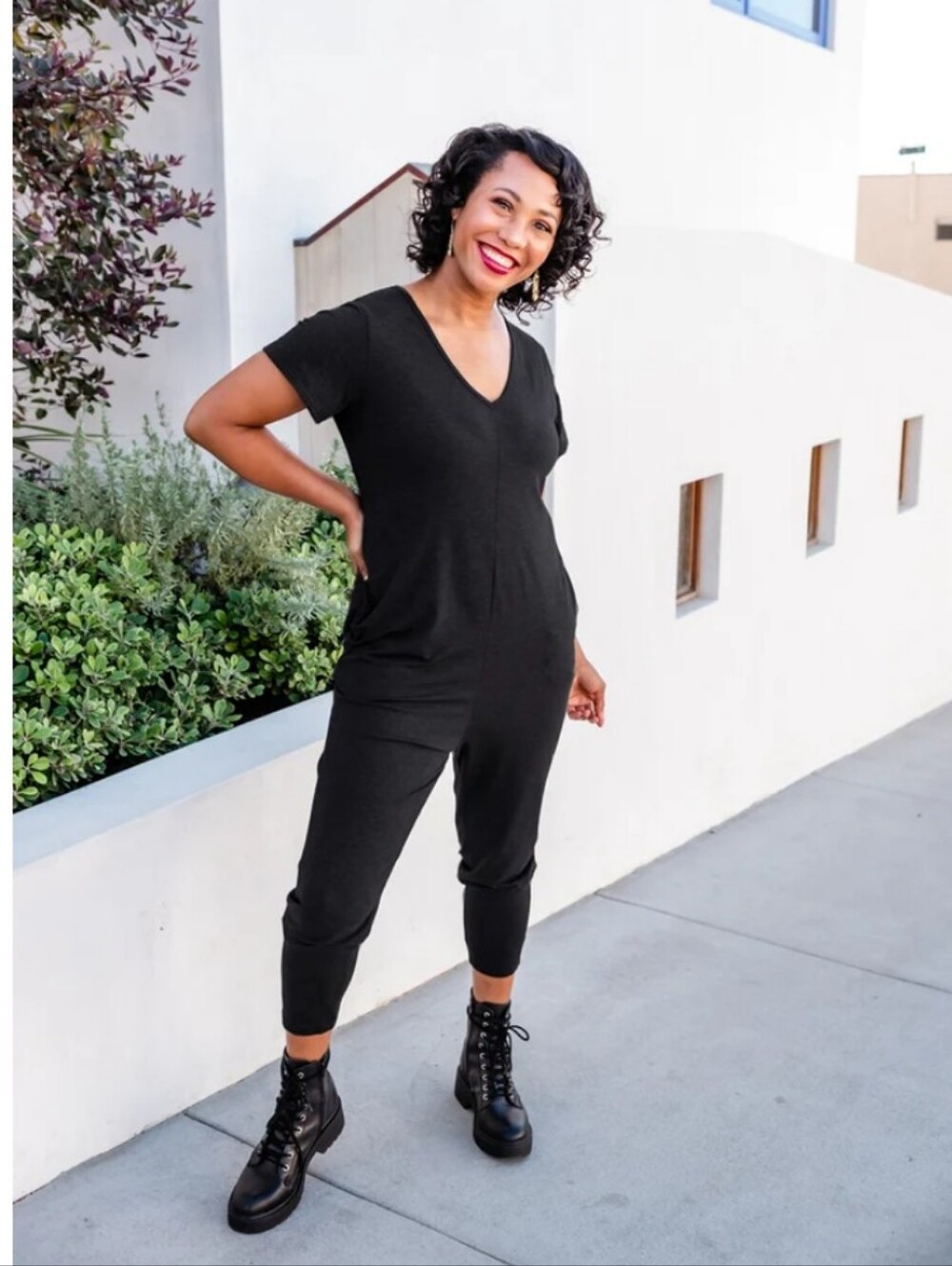 Smash And Tess Sunday Romper In Midnight Black
